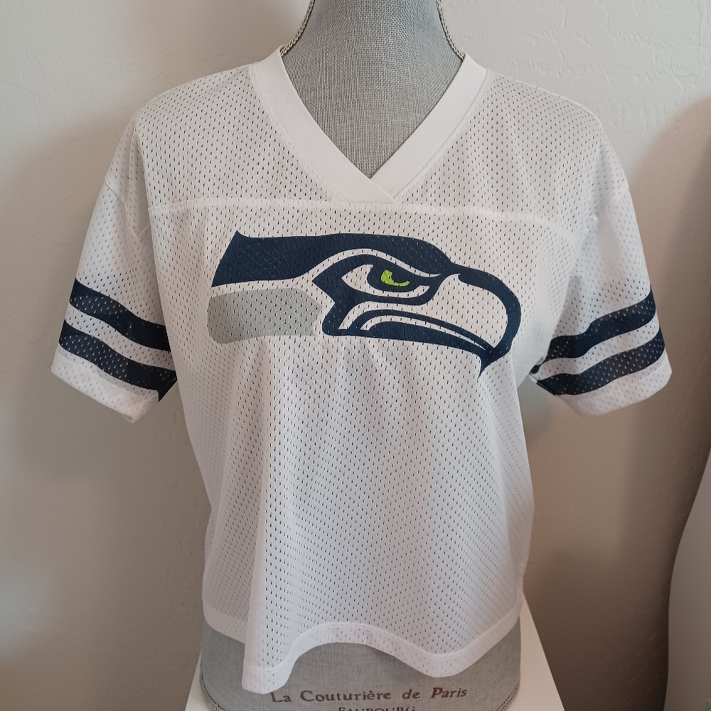 AE tailgate Seattle Seahawks cropped mesh jersey